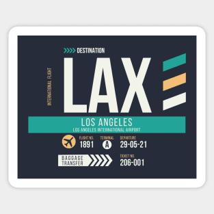 Los Angeles (LAX) Airport Code Baggage Tag Sticker